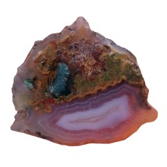 عقیق زیبای سلیمانی خزه ای پشت دار